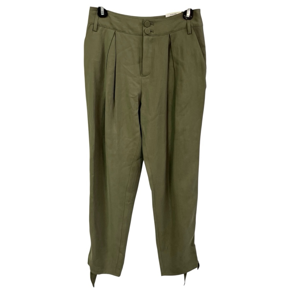 Inc Regular High Rise Ankle‎ Tie Pants Green Womens 4 New Classic Career